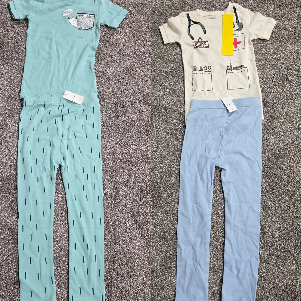 Two Old Navy Kids Matching Sets - Blue and Cream-5yr